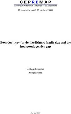 Boys don't cry (or do the dishes): family size and the housework gender gap - Document de travail (Docweb) no 2001 - Anthony Lepinteur Giorgia ...