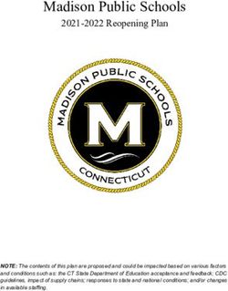 Madison Public Schools - 2021-2022 Reopening Plan