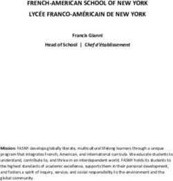 FRENCH-AMERICAN SCHOOL OF NEW YORK LYCÉE FRANCO-AMÉRICAIN DE NEW YORK