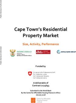 Cape Town's Residential Property Market - Size, Activity, Performance - World Bank Document