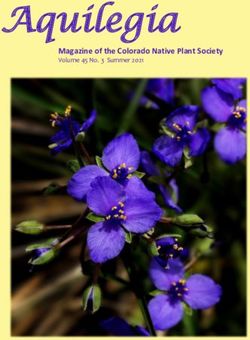 Aquilegia Magazine of the Colorado Native Plant Society - Volume 45 No. 3 Summer 2021