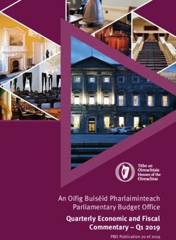 An Oifig Buiséid Pharlaiminteach Parliamentary Budget Office Quarterly Economic and Fiscal Commentary - Q1 2019 - PBO Publication 20 of 2019