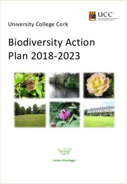 Biodiversity Action Plan 2018-2023 - University College Cork - UCC Green Campus