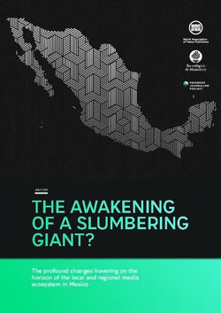 THE AWAKENING OF A SLUMBERING GIANT? - The profound changes hovering on the horizon of the local and regional media ecosystem in Mexico - WAN-IFRA