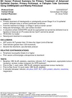 BC Cancer Protocol Summary for Primary Treatment of Advanced Epithelial ...