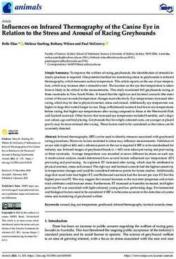 Influences on Infrared Thermography of the Canine Eye in Relation to the Stress and Arousal of Racing Greyhounds - MDPI