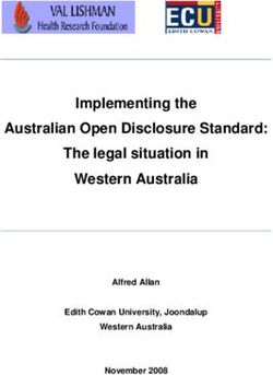 Implementing the Australian Open Disclosure Standard: The legal situation in Western Australia - Alfred Allan Edith Cowan University, Joondalup ...