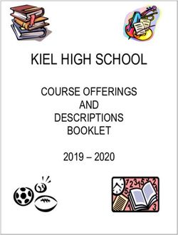 KIEL HIGH SCHOOL COURSE OFFERINGS AND DESCRIPTIONS BOOKLET 2019 - 2020 - Kiel Area School District