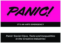 Panic! Social Class, Taste and Inequalities in the Creative Industries - Barbican