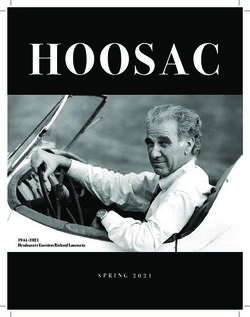 HOOSAC - SPRING 2021 1944 - 2021 Headmaster Emeritus Richard Lomuscio - Hoosac School