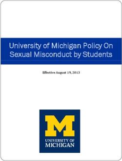 Effective August 19, 2013 - University of Michigan Policy On Sexual Misconduct by Students