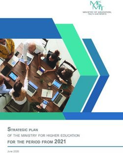 For the period from 2021 - Strategic plan of the ministry for higher education June 2020