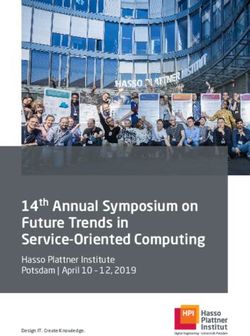 14th Annual Symposium on Future Trends in Service-Oriented Computing - Hasso Plattner Institute Potsdam | April 10 - 12, 2019