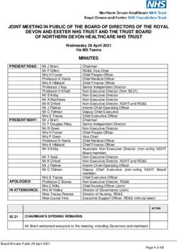 JOINT MEETING IN PUBLIC OF THE BOARD OF DIRECTORS OF THE ROYAL DEVON AND EXETER NHS TRUST AND THE TRUST BOARD OF NORTHERN DEVON HEALTHCARE NHS ...