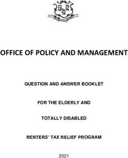 OFFICE OF POLICY AND MANAGEMENT - QUESTION AND ANSWER BOOKLET FOR THE ELDERLY AND TOTALLY DISABLED RENTERS' TAX RELIEF PROGRAM - CT.gov