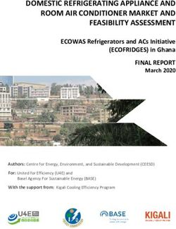 DOMESTIC REFRIGERATING APPLIANCE AND ROOM AIR CONDITIONER MARKET AND FEASIBILITY ASSESSMENT