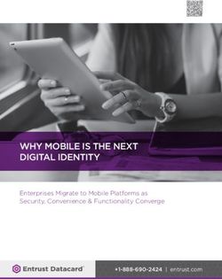 WHY MOBILE IS THE NEXT DIGITAL IDENTITY - Enterprises Migrate to Mobile Platforms as Security, Convenience & Functionality Converge - Entrust Datacard