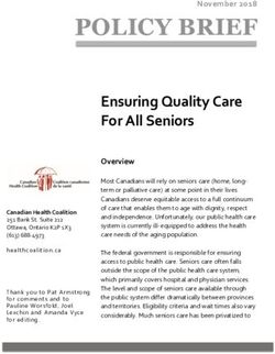 POLICY BRIEF Ensuring Quality Care For All Seniors - Canadian Health Coalition