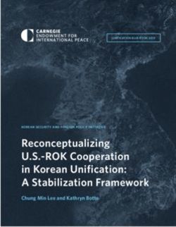Reconceptualizing U.S.-ROK Cooperation in Korean Unification: A Stabilization Framework