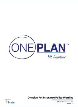 Oneplan Pet Insurance Policy Wording - Effective Date: 1 January 2018