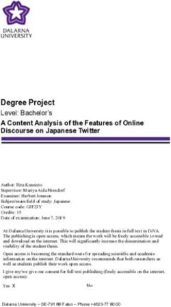 DEGREE PROJECT LEVEL: BACHELOR'S A CONTENT ANALYSIS OF THE FEATURES OF ONLINE DISCOURSE ON JAPANESE TWITTER - DIVA PORTAL