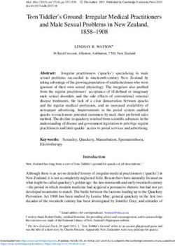 Tom Tiddler's Ground: Irregular Medical Practitioners and Male Sexual Problems in New Zealand, 1858-1908