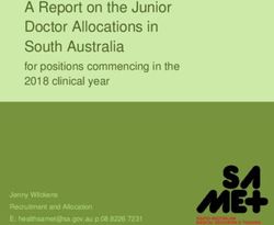 A Report on the Junior Doctor Allocations in South Australia - for positions commencing in the 2018 clinical year - SA MET