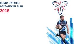 2018 RUGBY ONTARIO OPERATIONAL PLAN