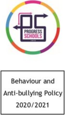 Behaviour and Anti-bullying Policy 2020/2021 - Progress ...