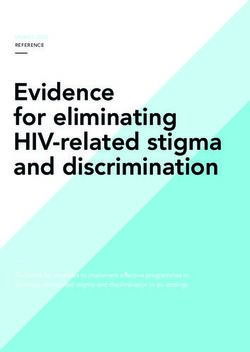 Evidence for eliminating HIV-related stigma and discrimination - Guidance for countries to implement effective programmes to eliminate HIV-related ...