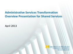 Administrative Services Transformation Overview Presentation for Shared Services - April 2013