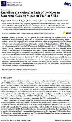 Unveiling the Molecular Basis of the Noonan Syndrome-Causing Mutation T42A of SHP2 - MDPI