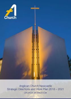 Anglican Church Newcastle Strategic Directions and Work Plan 2018 2021 - CHURCH WORKBOOK
