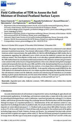 Field Calibration of TDR to Assess the Soil Moisture of Drained Peatland Surface Layers - MDPI