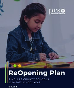 REOPENING PLAN PINELLAS COUNTY SCHOOLS 2020-2021 SCHOOL YEAR - WFLA