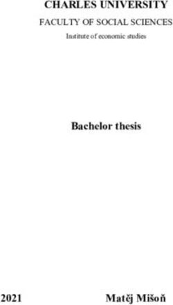 CHARLES UNIVERSITY Bachelor thesis 2021