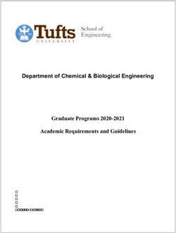 Department of Chemical & Biological Engineering - Graduate Programs 2020-2021 Academic Requirements and Guidelines - Tufts University School of ...