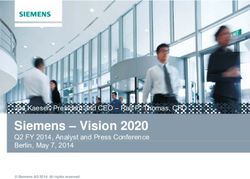 Siemens - Vision 2020 - Joe Kaeser, President and CEO - Ralf P. Thomas, CFO Siemens AG 2014. All rights reserved.