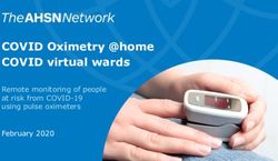COVID Oximetry @home COVID virtual wards - Remote monitoring of people at risk from COVID-19 using pulse oximeters February 2020 - Academic ...