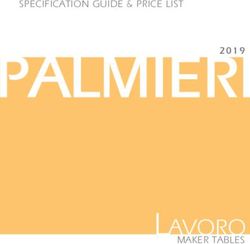 Lavoro - SPECIFICATION GUIDE & PRICE LIST - Palmieri Furniture