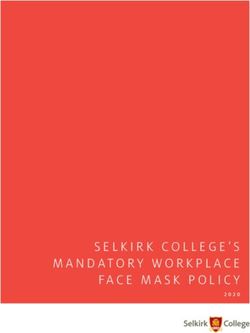 SELKIRK COLLEGE'S MANDATORY WORKPLACE FACE MASK POLICY