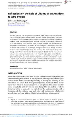 Reflections on the Role of Ubuntu as an Antidote to Afro-Phobia