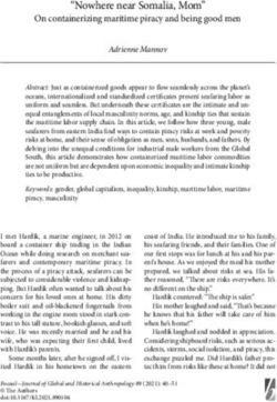 "Nowhere near Somalia, Mom" - On containerizing maritime piracy and being good men - Berghahn Journals