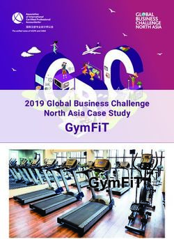 GYMFIT GYMFIT 2019 GLOBAL BUSINESS CHALLENGE NORTH ASIA CASE STUDY