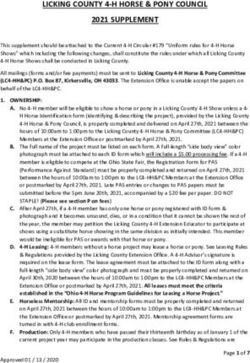 LICKING COUNTY 4-H HORSE & PONY COUNCIL 2021 SUPPLEMENT - Licking County ...