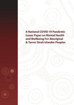 A National COVID-19 Pandemic Issues Paper on Mental Health and Wellbeing For Aboriginal & Torres Strait Islander Peoples