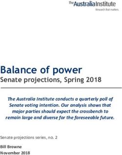Balance of power Senate projections, Spring 2018 - The Australia Institute