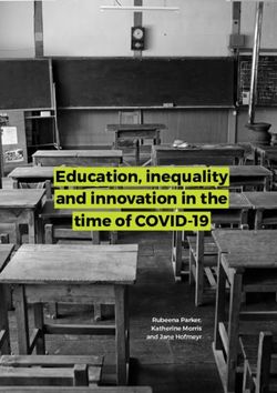 Education, inequality and innovation in the time of COVID-19 - Rubeena Parker, Katherine Morris and Jane Hofmeyr