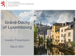 Grand-Duchy of Luxembourg - Investor Presentation March 2021 - Trésorerie de l'Etat ...