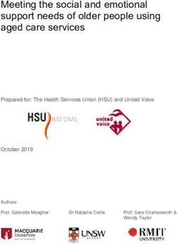Meeting the social and emotional support needs of older people using aged care services - Prepared for: The Health Services Union (HSU) and United ...